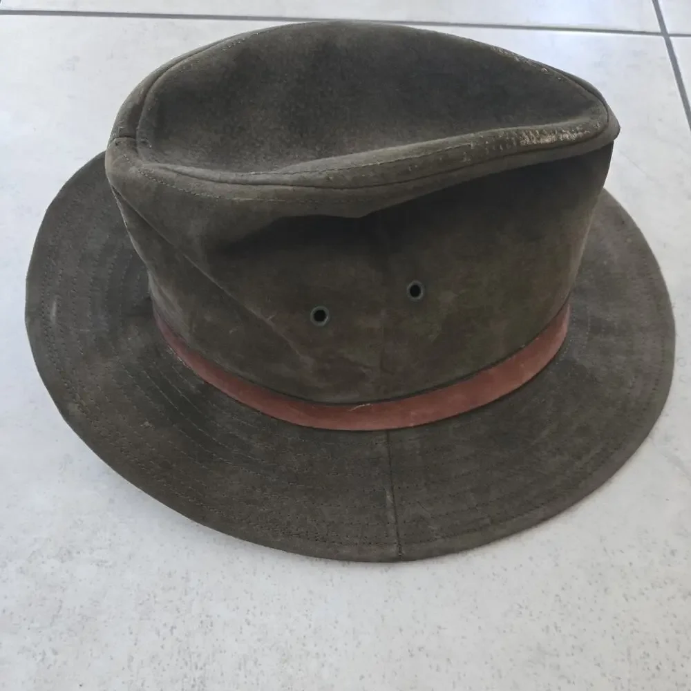 vintage Boy Scout Campaigner Scoutmaster’s Hat sz m suede leather